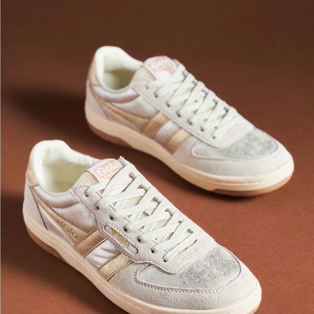 Gola Hawk in cream/gold shimmer